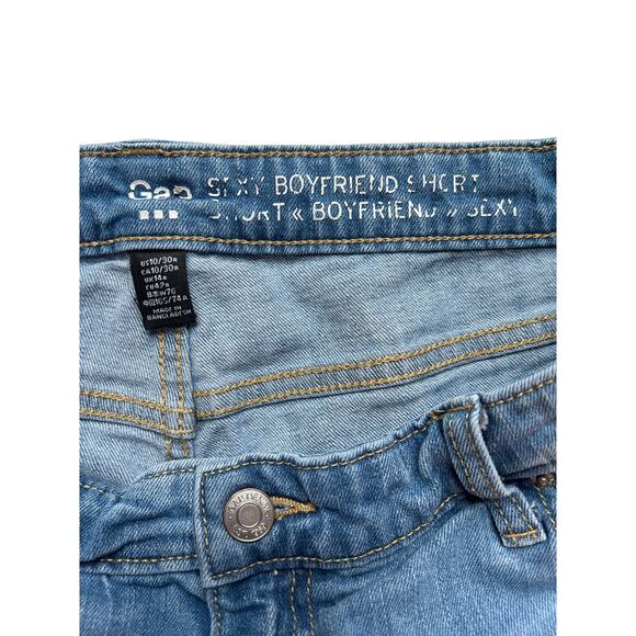 Gap Sexy Boyfriend Jean Shorts Women’s Size 10 Light to Medium Wash Cuffed Hem - Picture 3 of 5